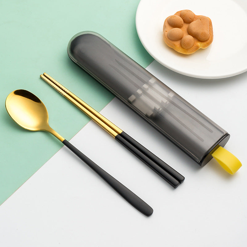 Wholesale Stainless Steel Spoon Fork Chopsticks Three Piece Set